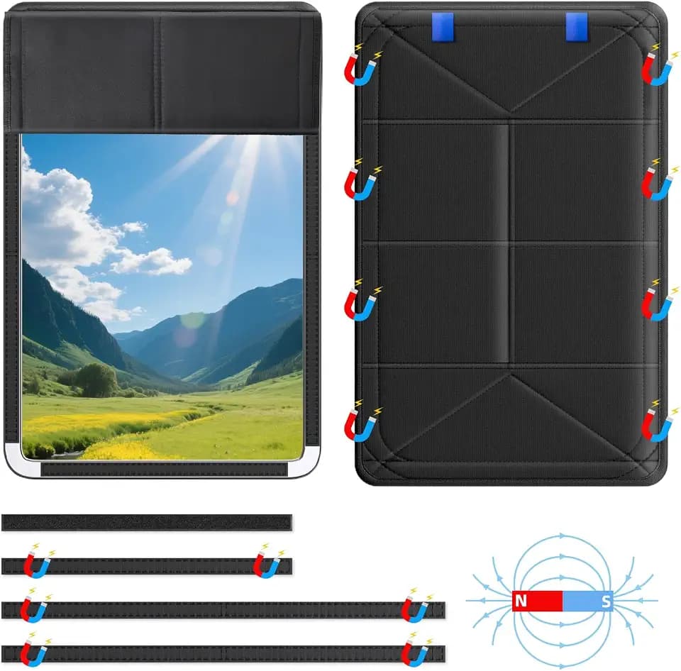 TICARVE RV Shades for Window 16"*25" Magnetic Foldable Blackout Cover