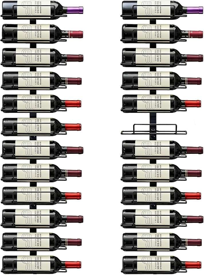 Wall Mount Wine Rack – 24 Bottles – Wine Bottle Holder for Wall