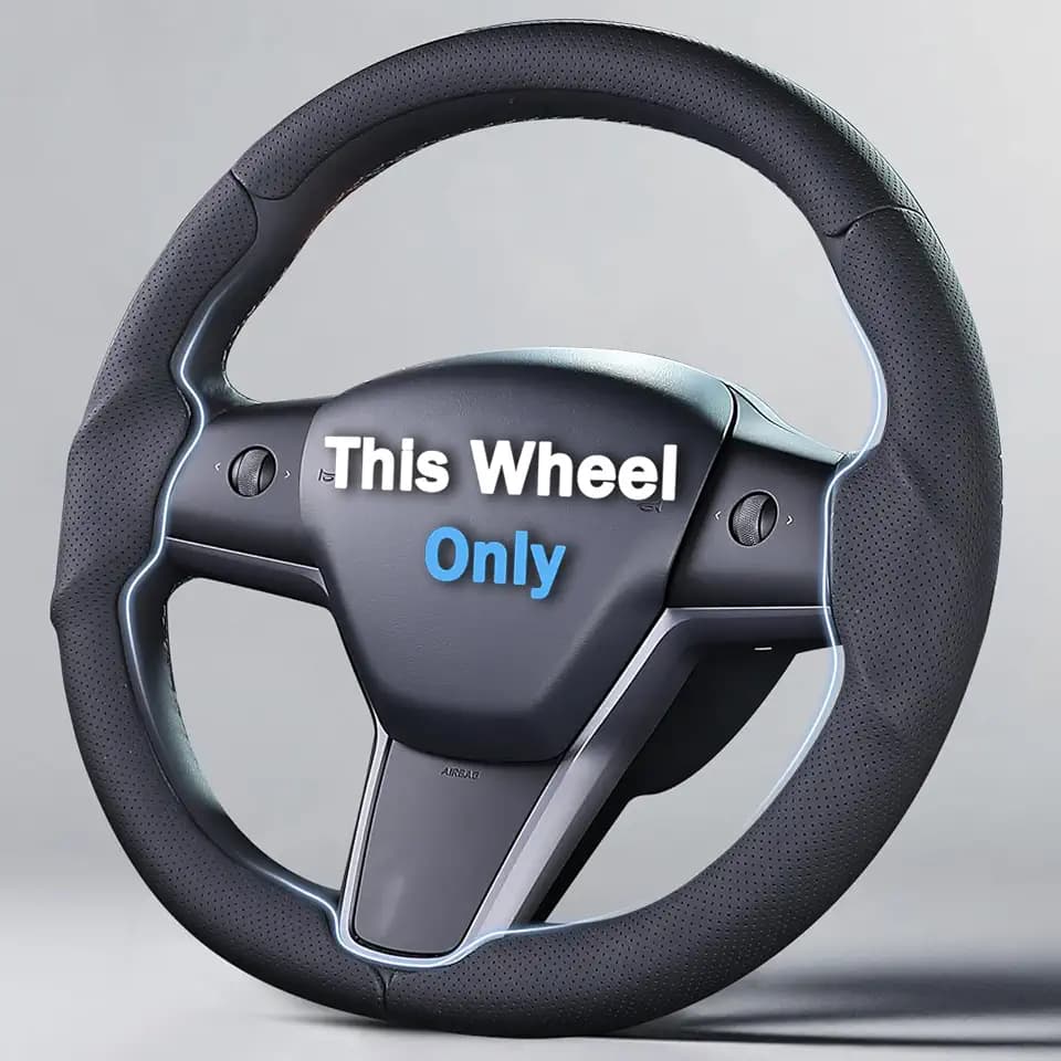Steering Wheel Cover for 2017-2023 Tesla Model 3 2020-2024 Tesla Model Y