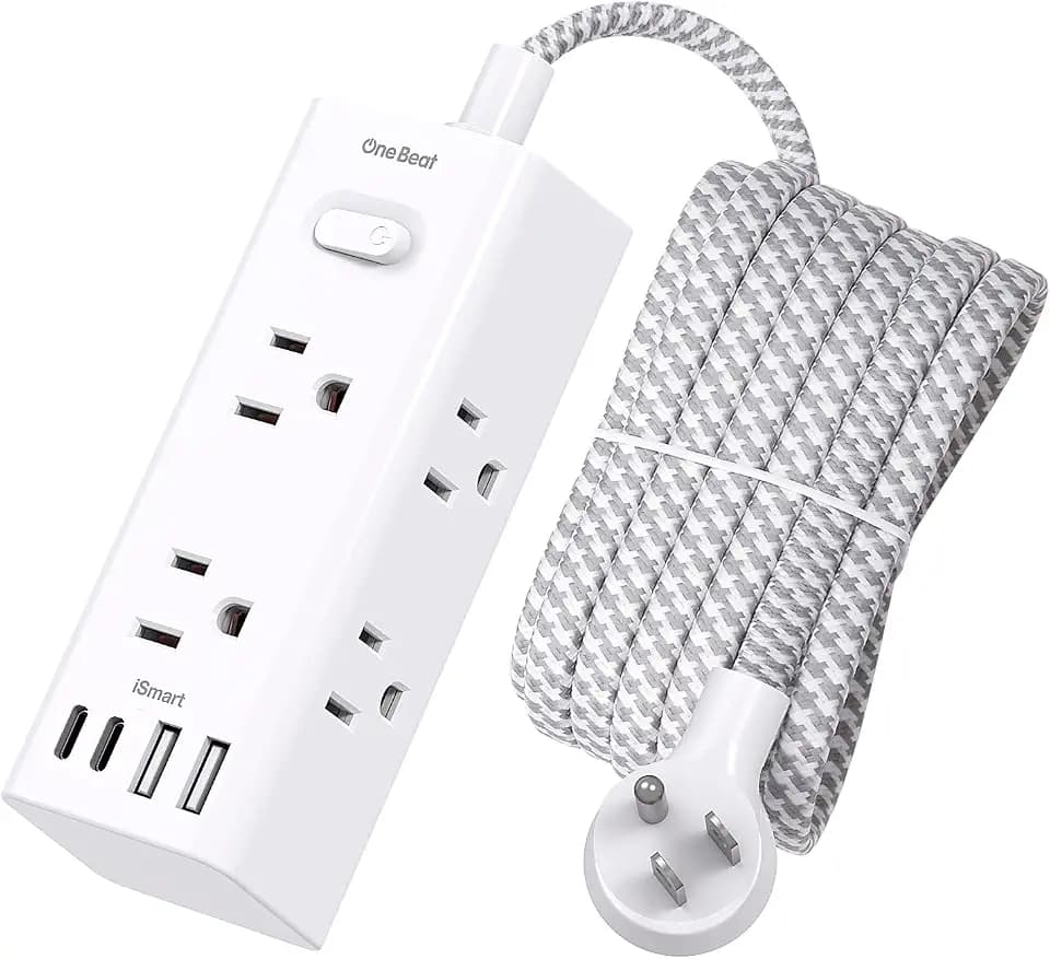 Surge Protector Power Strip 10Ft Long Extension Cord with Multiple Outlets