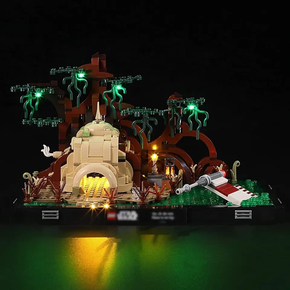 YEABRICKS LED Licht für Lego-75330 Star Wars Dagobah Jedi Training Diorama Bausteine Modell (Lego Set Nicht enthalten)