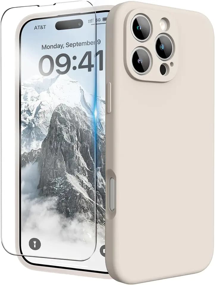 for iPhone 16 Pro Max Case with Screen Protector, Stone