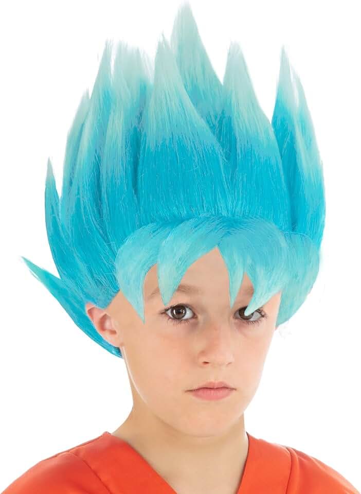 Chaks - Goku Super Saiyajin Gott Perücke für Kinder, Anime