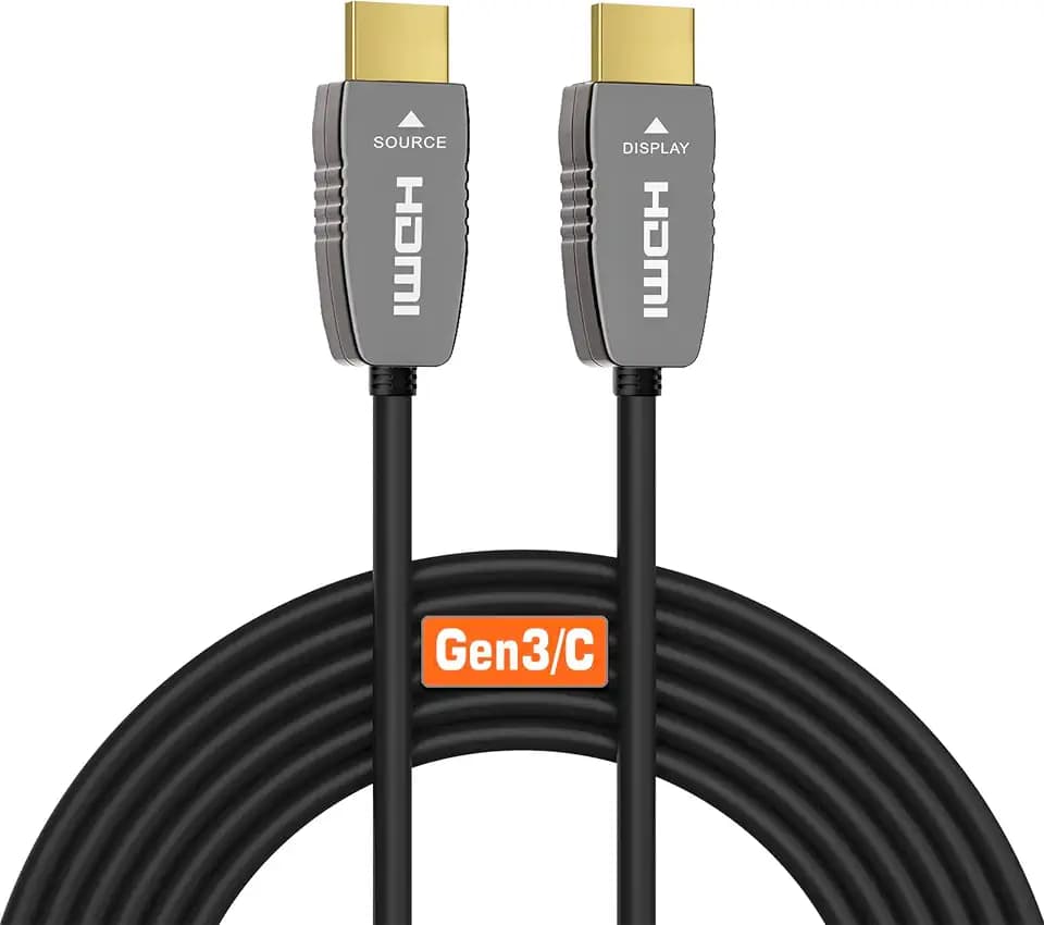 RUIPRO 8K HDMI 2.1 Fiber Optic Cable, CL2 Rated, 48Gbps, 8K60, 4K120, 6FT