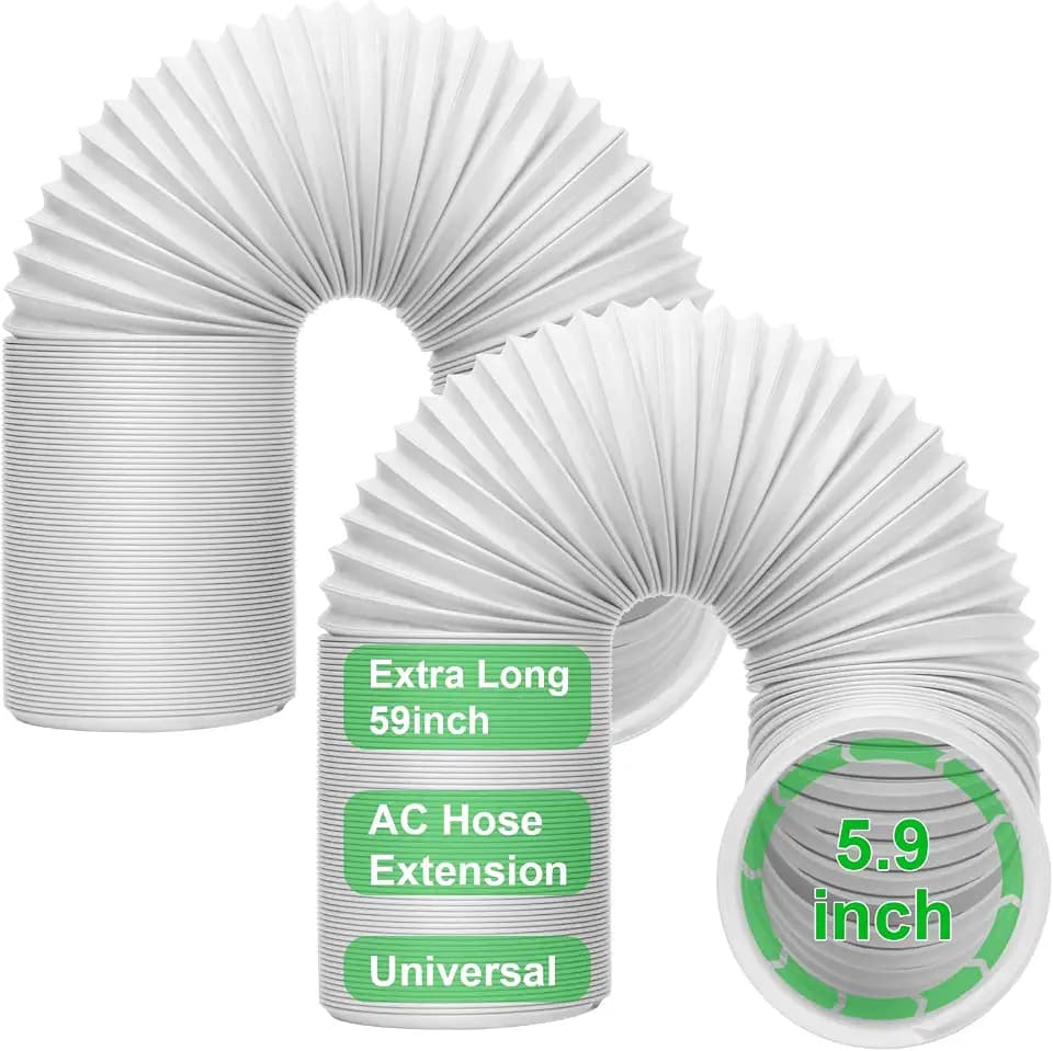 2 Pack Portable Air Conditioner Hoses 5.9" D 59" L Portable AC Exhaust Hose