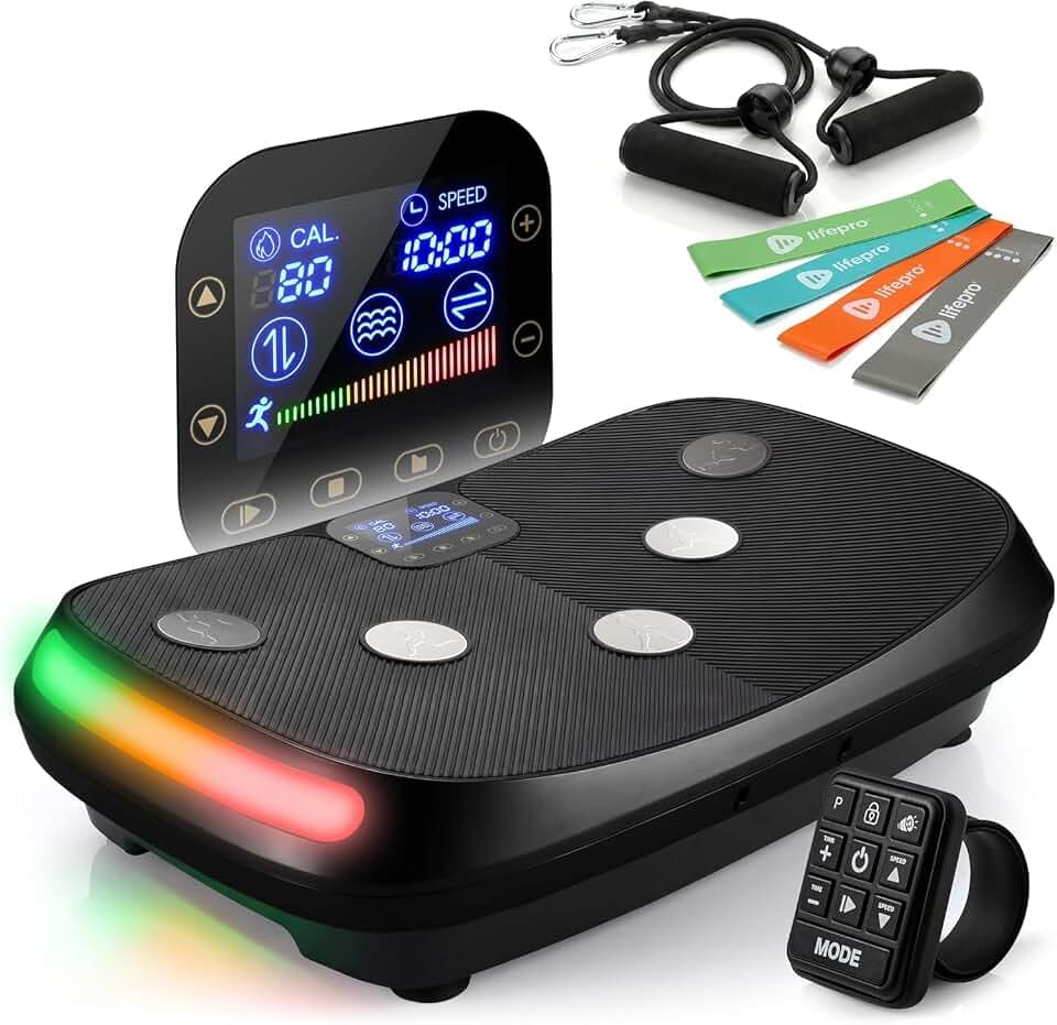 LifePro Rumblex 4D Vibrationsplatte – 3 Motoren – 60 Stufen