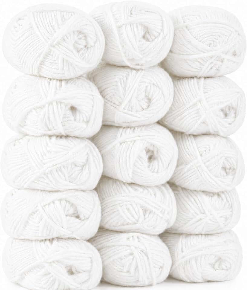 MAQIHAN Acrylic Yarn for Crocheting - Soft Knitting Yarn for Crafts, 15x20g