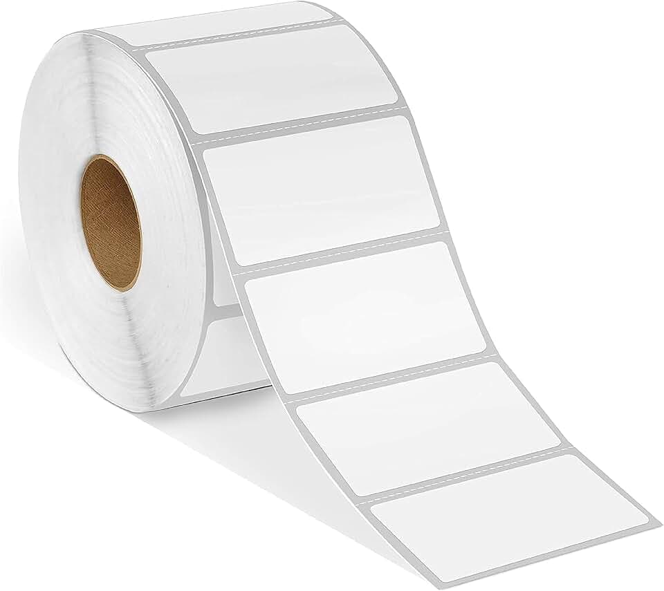 2" X 1” Direct Thermal Labels (13000 Count, 10 Rolls) - Perforated