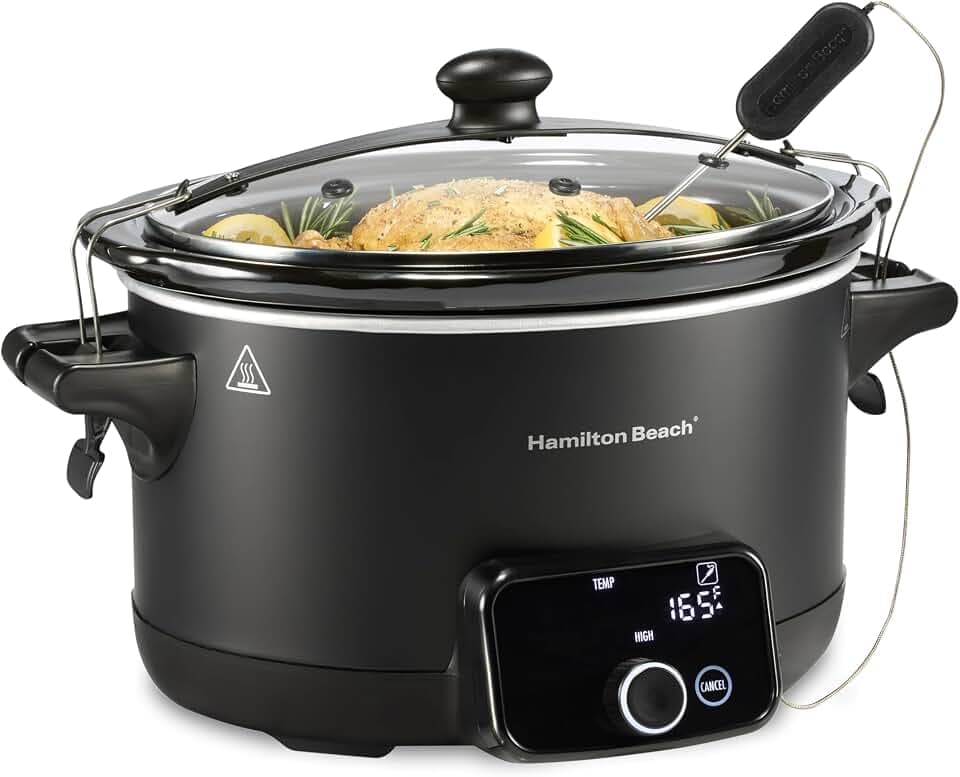 Hamilton Beach Portable Ready, Set, Dinner 6 Quart Programmable Slow Cooker