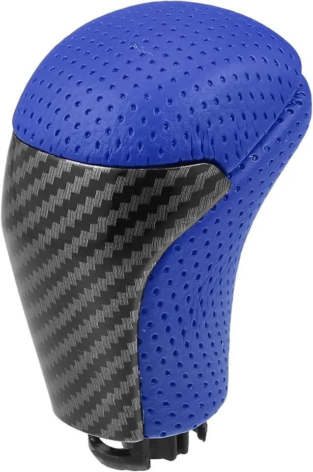 Gear Shift Knob - Car Inner Gear Shifter Knob - for Toyota Tacoma 2016-2022 Faux Leather Plastic Blue - 1 Pc