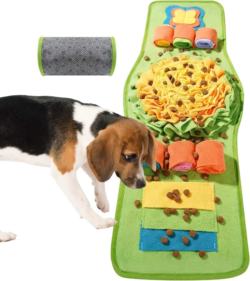 VINATO Schnüffelteppich Hund - 80 * 30cm Anti Rutsch Schnüffelmatte Hunde intelligenzspielzeug für Hunde Welpenspielzeug, Waschbar & Faltbar Hundespielzeug Intelligenzspielzeug Hund