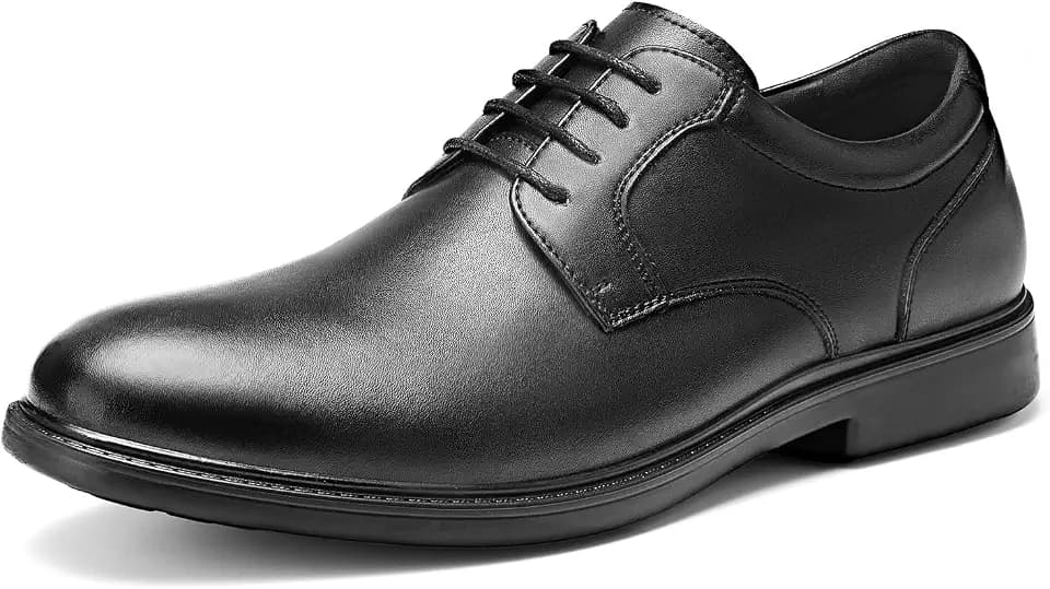 HEEZ Mens Dress Shoes Black Oxford Formal Shoes for Men