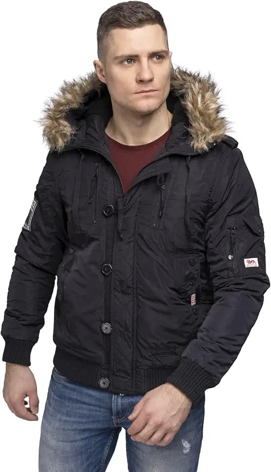 Lonsdale Herren Winterjacke mit Kapuze normale Passform JARRETH