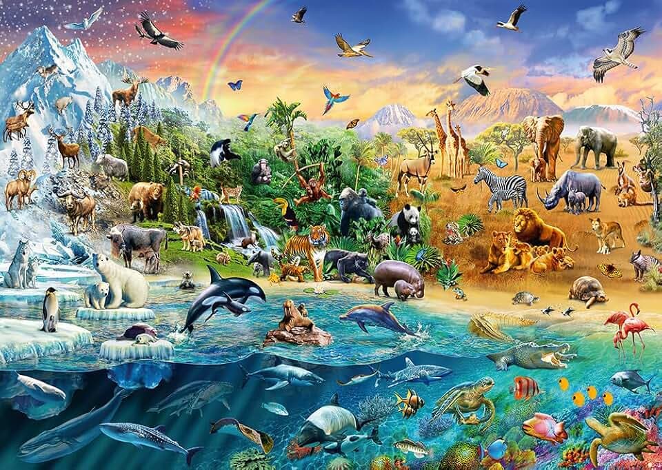 Schmidt Spiele 58324 Die Welt der Tiere, 1000 Teile Puzzle