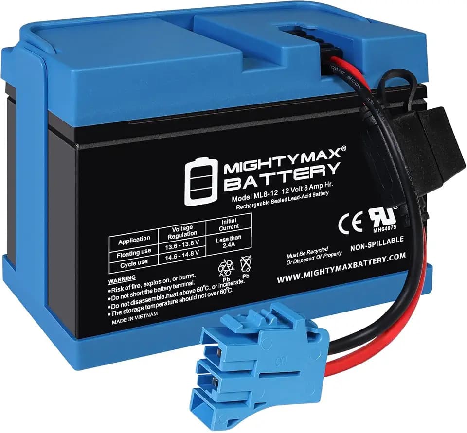 Mighty Max Battery Drop in Replacement for 12 Volt Peg Perego 8 AH Ride On Toy battery kit and harness