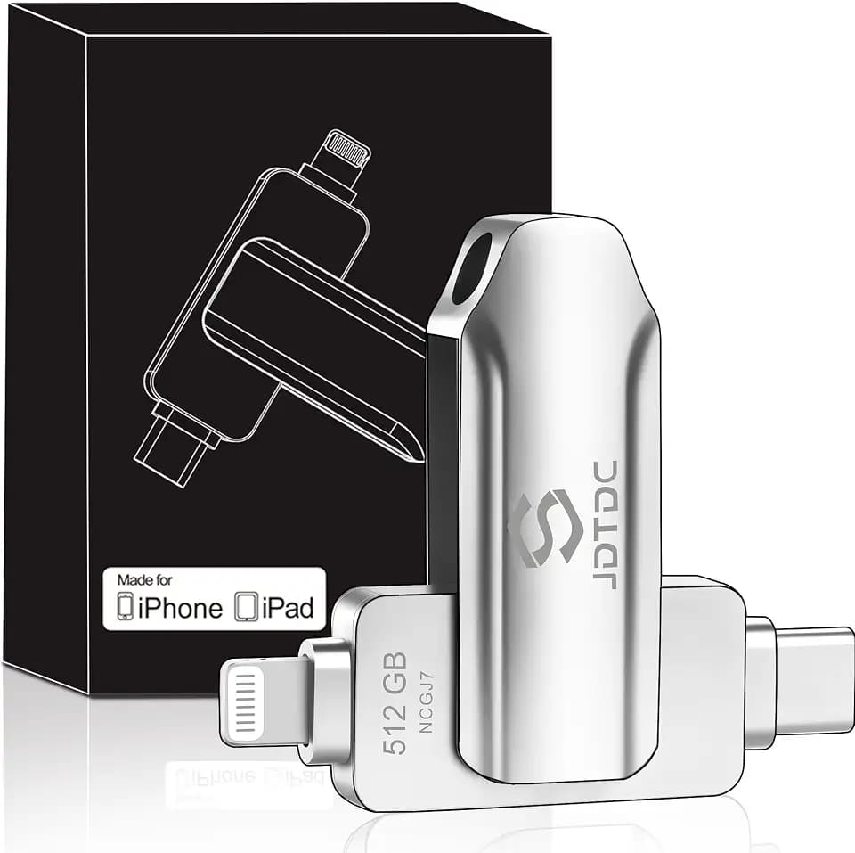 MFi-zertifizierter USB-Sticks 512GB Lightning USB Flash iPhone-Speicherstick iPhone-Fotos-Speichern-für-iPad/Android/Mac/PC iPhone-Flash-Drive Speicher-für Fotos & Videos Laufwerk Cloud-Alternativen
