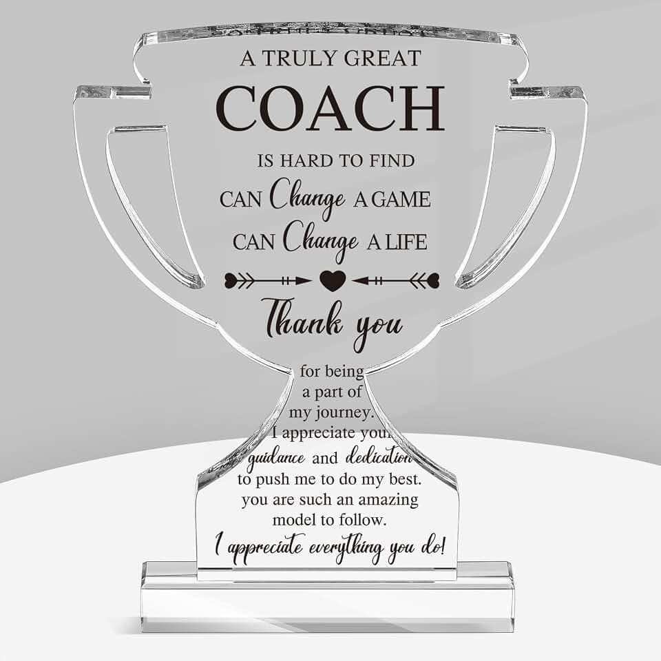Yousoontic Thank You Soccer Coach Gifts for Women Men, Appreciation Plaque