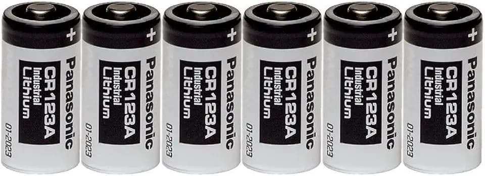 Panasonic Industrial CR123A Lithium Battery 3V 6 Pack