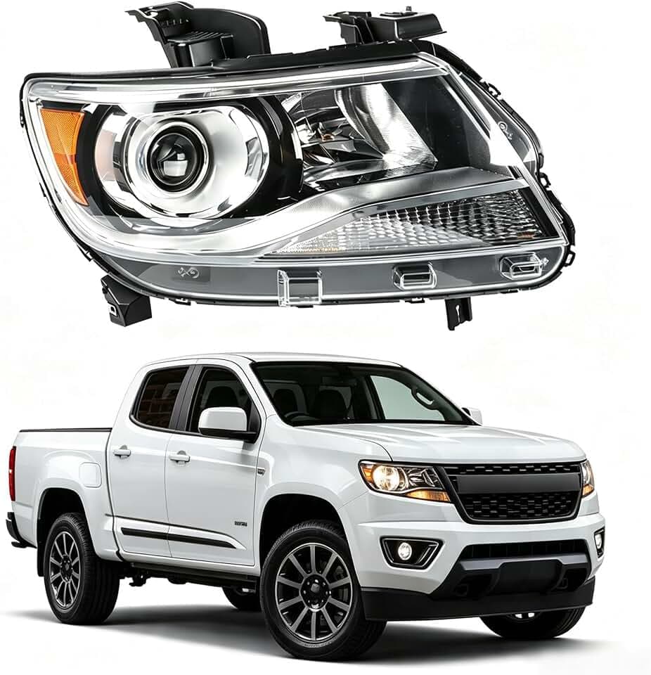 WFLNHB Headlight Assembly Replacement for Colorado LT/Z71/ZR2 2015-2022 Halogen Headlights Set Passenger Side GM2503408