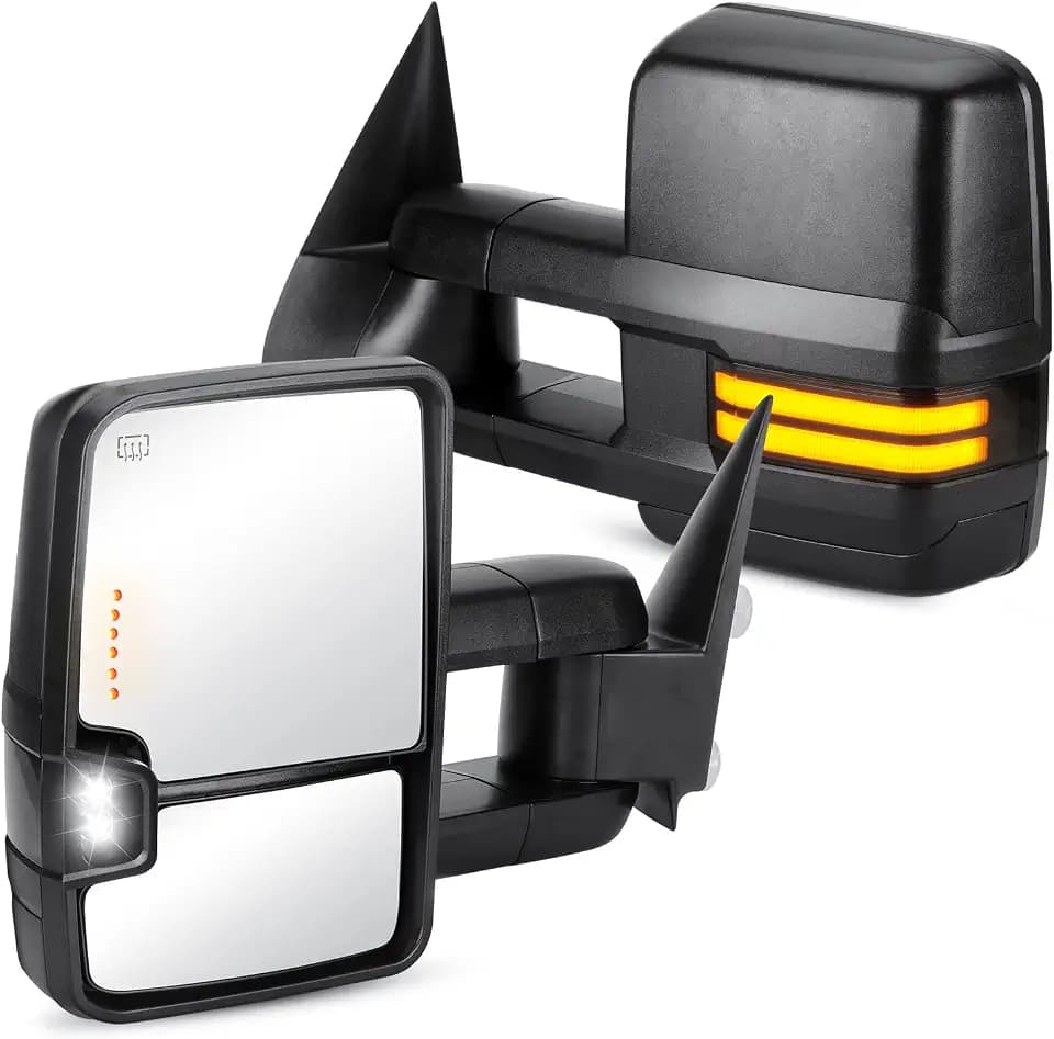Towing Mirrors Rear View fit for Toyota 2007-2017 Tundra, 2008-2017 Sequoia