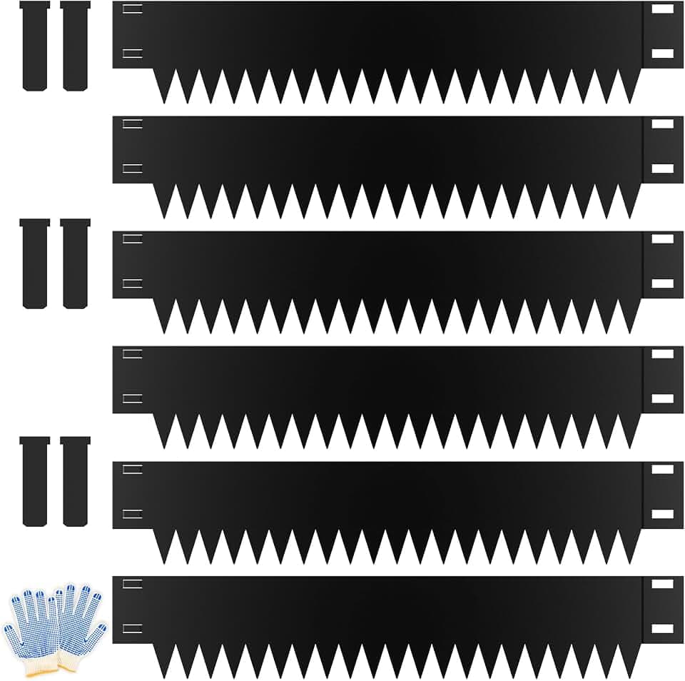 Metal Landscape Edging 6-Pack, 40" L x 6" H, Black