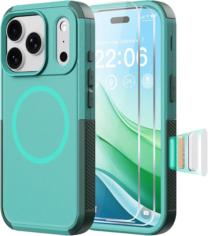 Diverbox for iPhone 18 Pro Max Case & iPhone 17 Pro Max Case, Teal