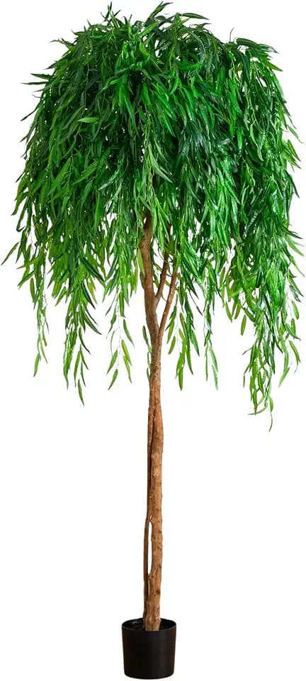 Nearly Natural 7 ft Artificial Willow Tree with Nursery Pot
