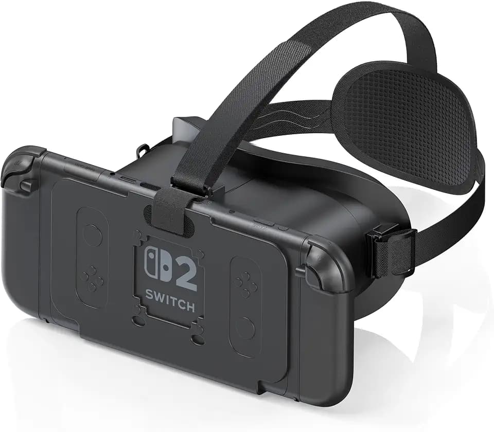 VR Headset für Nintendo Switch 2 (2025), Switch 2 Virtual Reality VR Brille mit verstellbaren HD-Linsen und bequemem Kopfband, Labo VR Kit für Switch 2 Zubehör, Schwarz