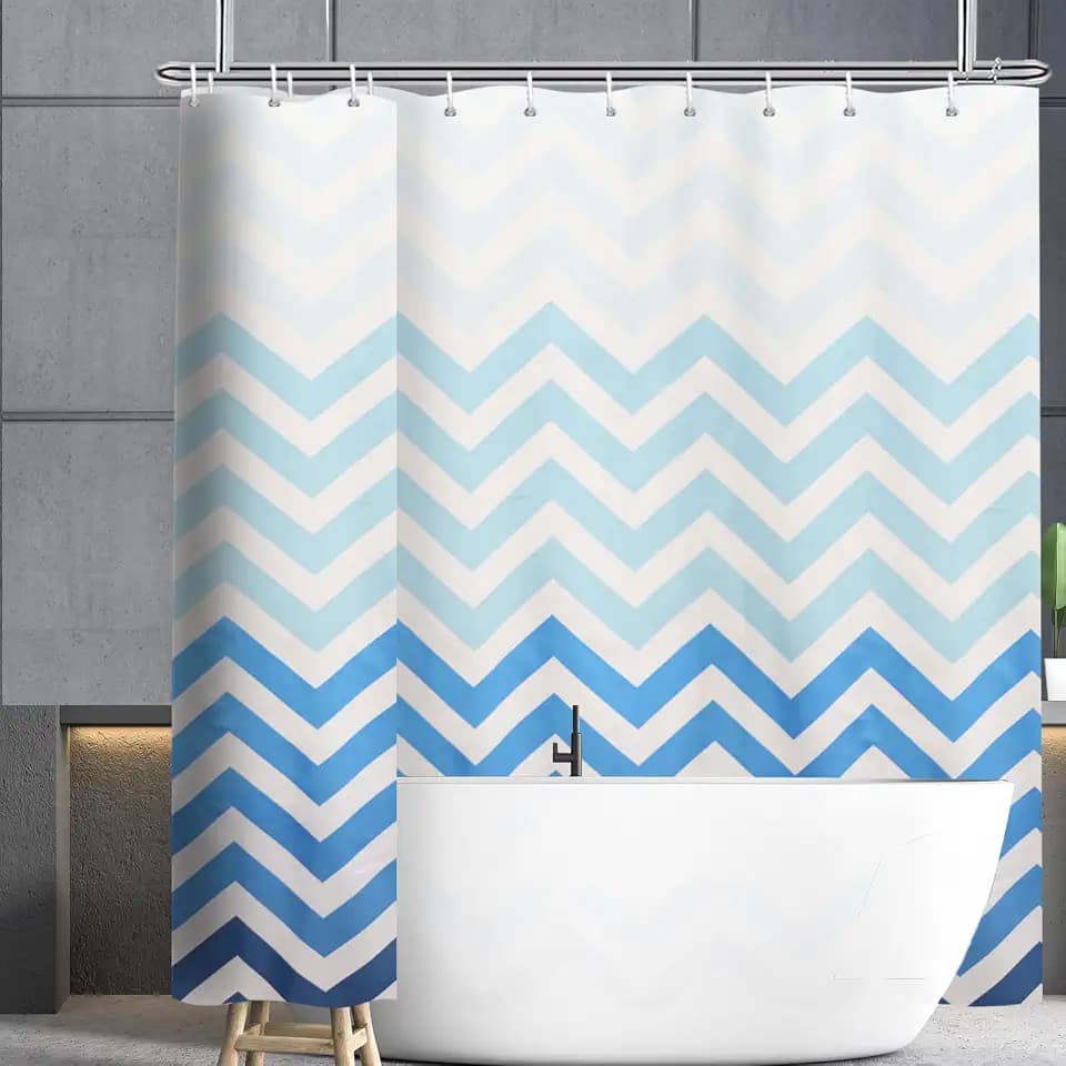 YISURE Duschvorhang Stoff Textil Waschbar für Badezimmer und Badewanne