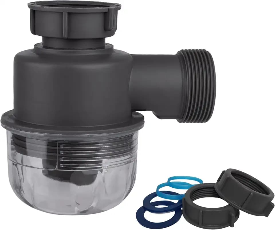 1-1/2 Inch Clear Bottle Trap, P-Trap Replacement For Kitchen And Bathroom