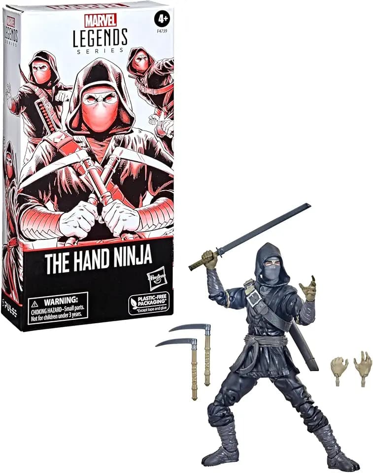 Marvel Daredevil Legends Series Hasbro Pulse Exclusive The Hand Ninja Trooper Black Outfit 6" Collectible Action Figure Toy for Ages 6 & Up