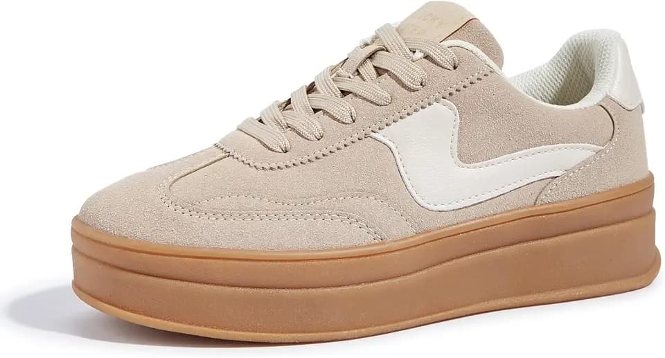 LUCKY STEP Women's Platform Fashion Sneakers Thick Sole