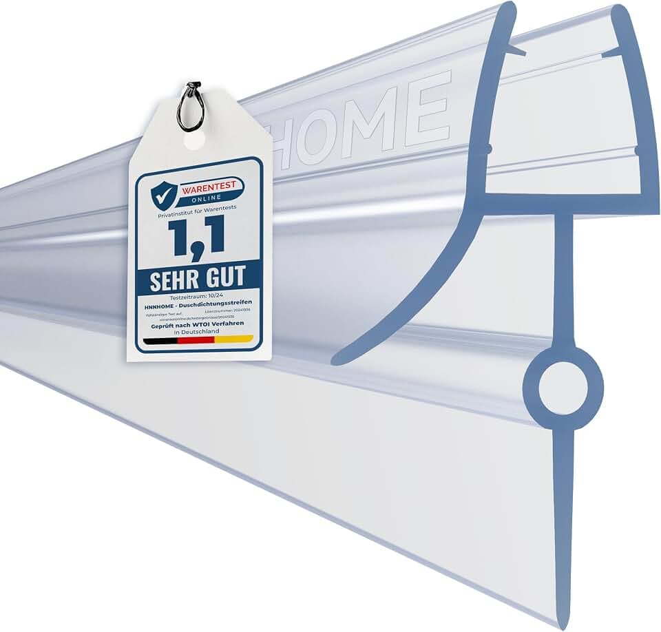 HNNHOME Duschtürdichtung Duschdichtung 87cm Glastür 6-8mm Spalt 28mm