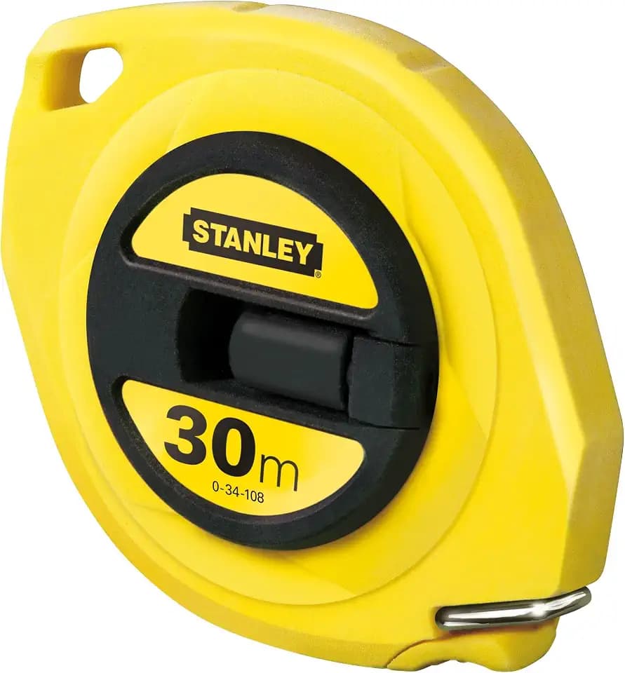 Stanley Kapselbandmass Standard Stahl 30m Länge, 9,5mm Massbreite, ABS-Kunststoff, Genauigkeitsklasse II, 0-34-108