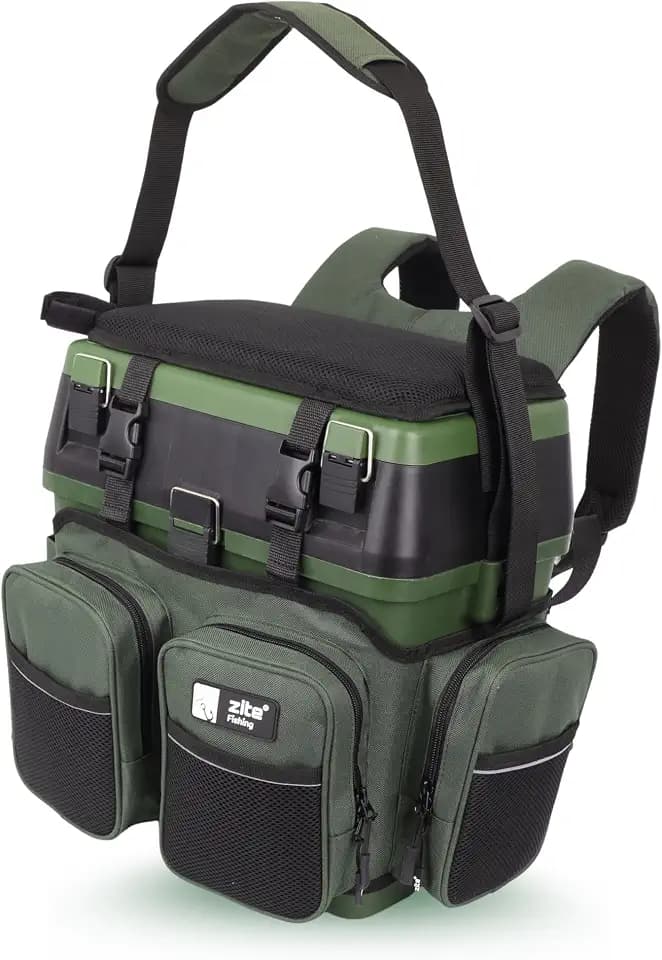 Zite Fishing [Multi Angelkoffer-Rucksack & Sitz-Kiepe in 1] Angeltasche