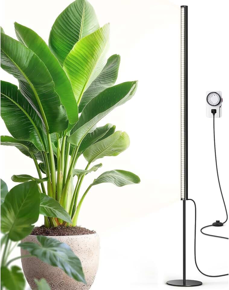 Barrina T1S Vertical Grow Light, 65W 5000K Full Spectrum, 5FT-5.6FT Height