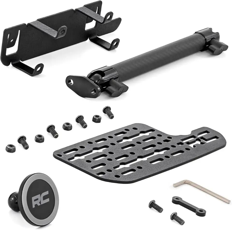 Rough Country Accessory Dash Mount for Ram 1500 (2019–2026 w/ 8.4" Touchscreen) - Phone & Device Mount w/ 10" Arm, Works with MagSafe Devices