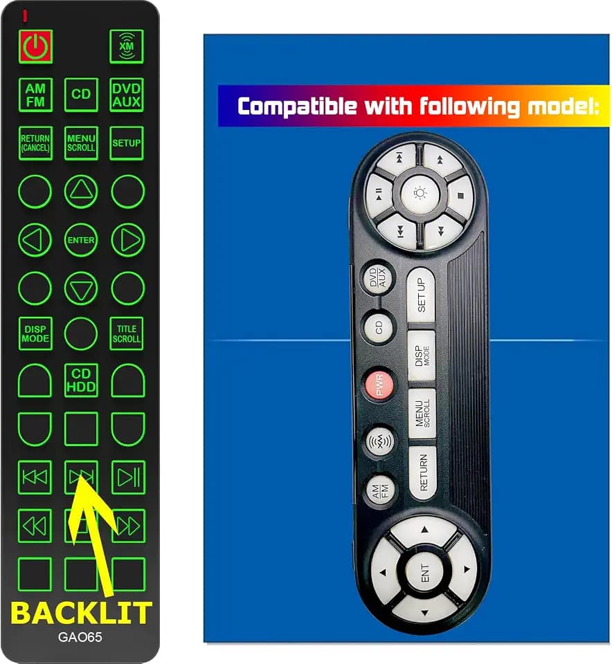 Replacement Remote Control for Honda Odyssey Rear Entertainment DVD 39560-SZA-A21 39560-SZA-A01 39560-SHJ-A01 2005 2006 2007 2008 2009 2010 (Will not fit 2006 2007 2008 Honda Pilot)