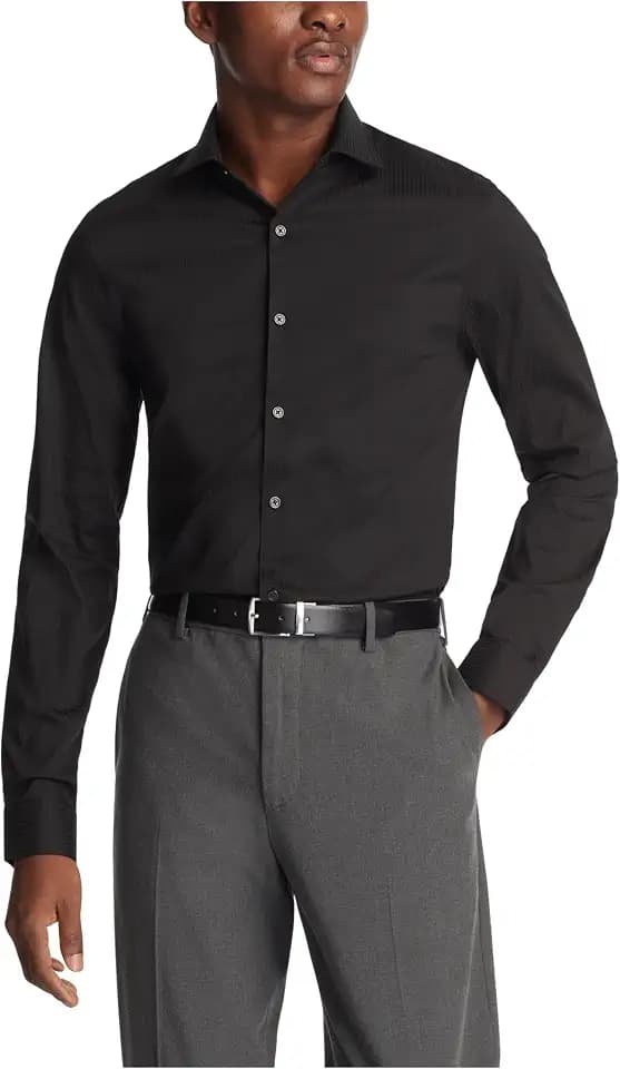 Kenneth Cole Reaction Men's Dress Shirt Slim Fit Techni-Cole Stretch