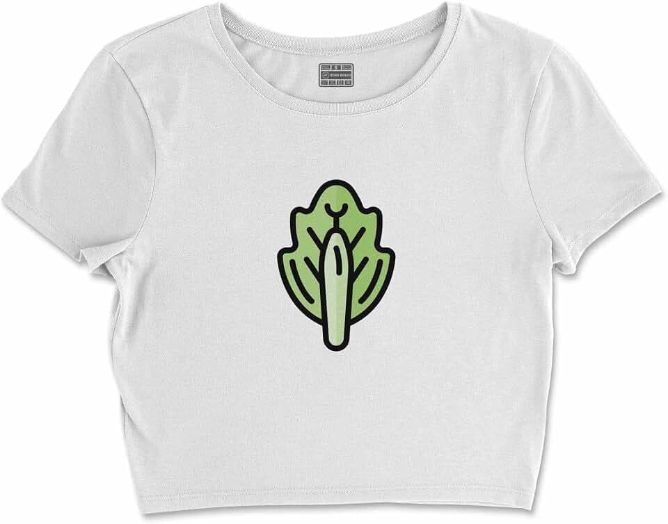Digital Bedrucktes, Damen Basic Crop-Top,%100 Baumwolle, Weiß, Lässig, Damen Oberteile, Größe: XL