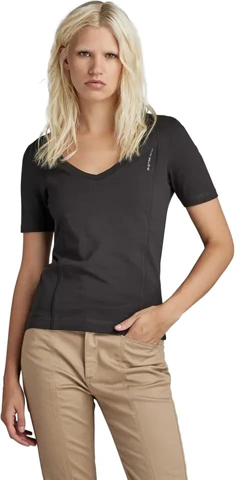 G-Star Damen Moto Slim U-Neck Top Tops