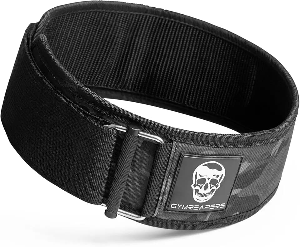 Gymreapers Quick Locking Weight Lifting Belt for Men Gym Belt for Powerlifting Deadlift Belt with 4 Inch Neoprene Metal Buckle Back Support Weightlifting Belt Women