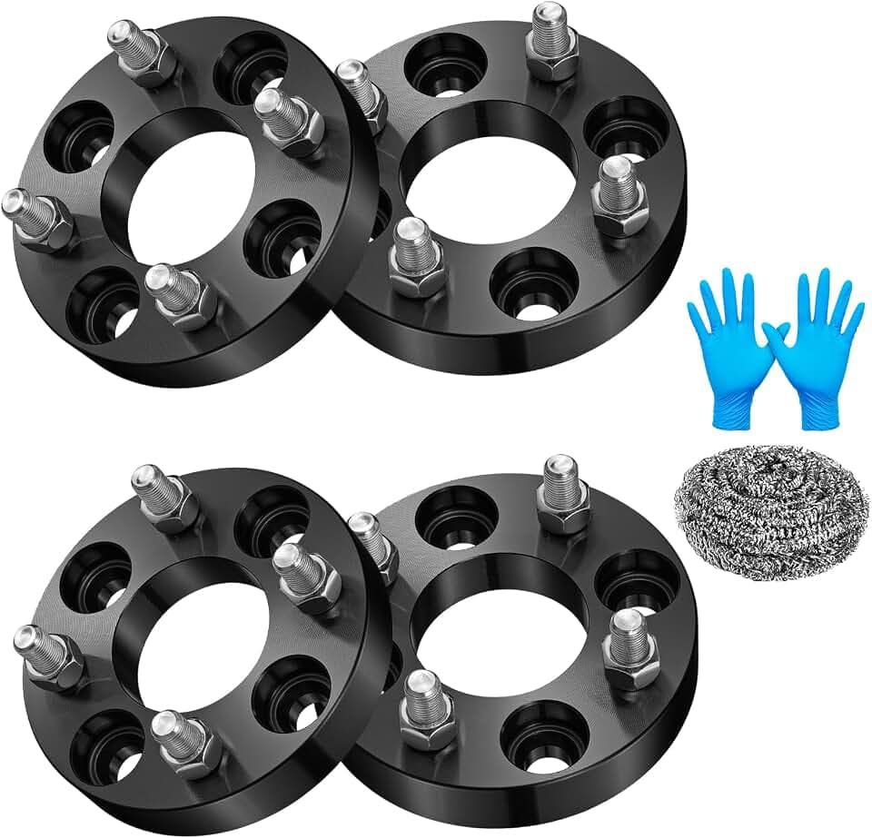 4x4"(4x101.6mm) Wheel Spacers 1 inch (25.4mm) Compatible with EZGO Club Car Golf Carts, 62 mm Center Bore & 4 Lug Forged Wheel Adapters 1/2x20, 4PCS