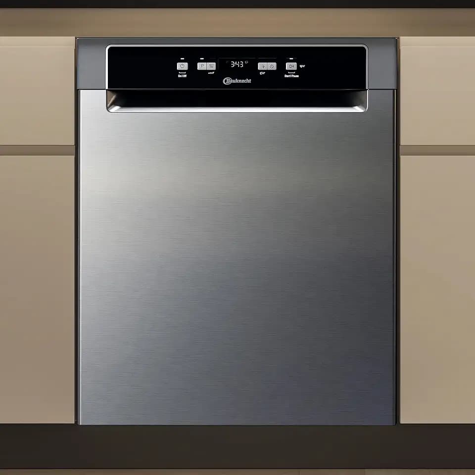 Bauknecht BK4UB14BN7A0X Unterbau-Geschirrspüler/ 60 cm/ActiveDry–automatisches Türöffnungssystem/Startzeitvorwahl/MultiZone–separates Ober- oder Unterkorbspülen/Besteckschublade–flexibel beladbar