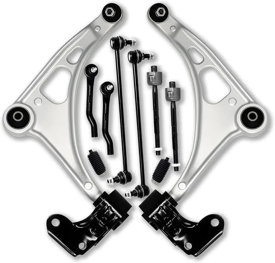 10Pcs Front Suspension Kit Control Arm Sway Bar Tie Rod for Acura MDX 2014 2015 2016 2017 2018 2019 2020, for Honda 2019-2021 Passport, 16-21 Pilot, 17-21 Ridgeline, Replace OE# K623548 K623549