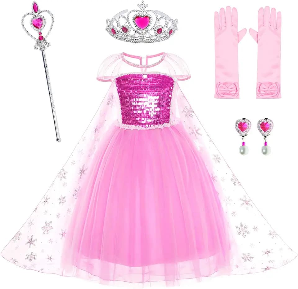 Party Chili Princess Costumes for Girls with Cape