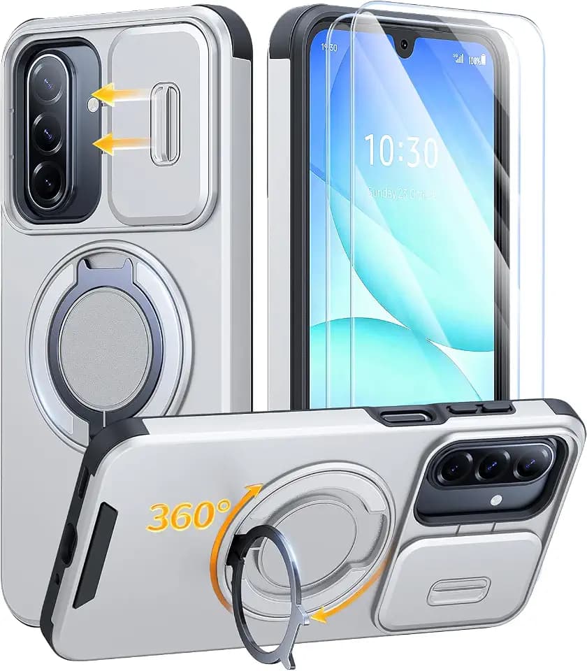JAME for Samsung Galaxy A17/A16 5G Phone Case with Stand Slide Camera Cover