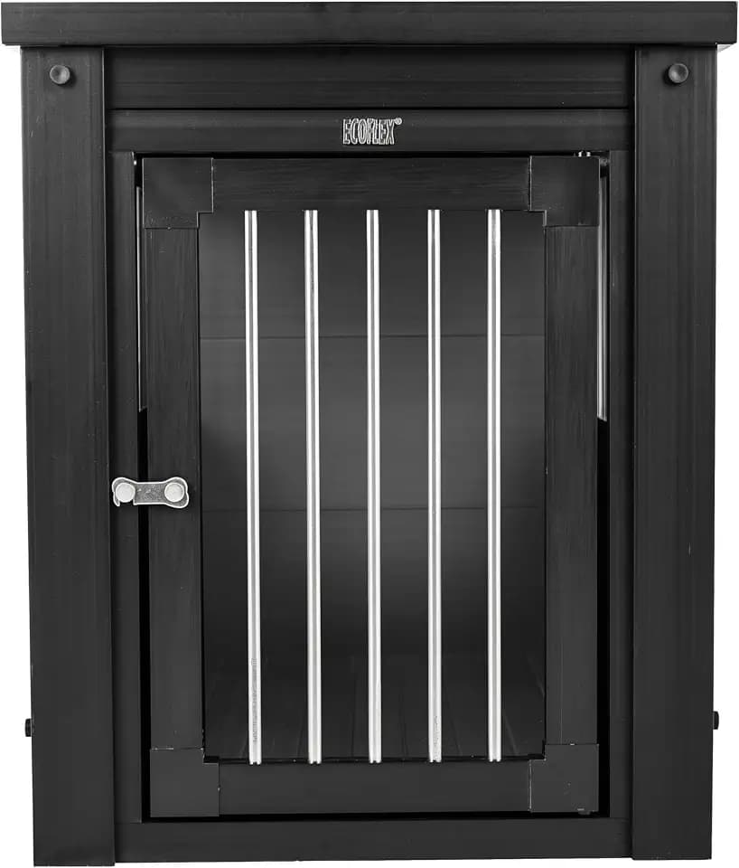 New Age Pet® ECOFLEX® Medium Furniture Style Dog Crate & End Table, Black