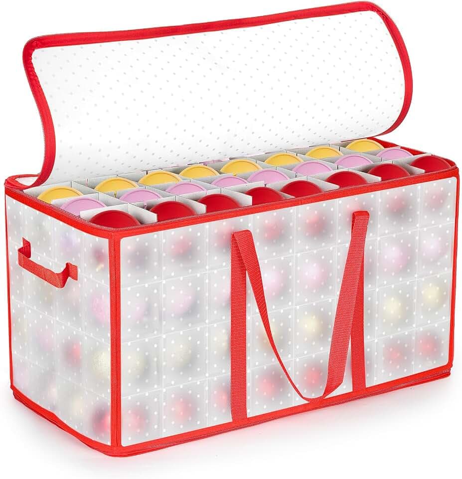 Weihnachtskugeln Aufbewahrung,Christbaumkugeln Aufbewahrung128 Fächer,XL Aufbewahrungsbox Weihnachtskugeln,Weihnachtskugelboxen,Box für Weihnachtskugeln mit Deckel,Hält 8cm 6cm kugeln