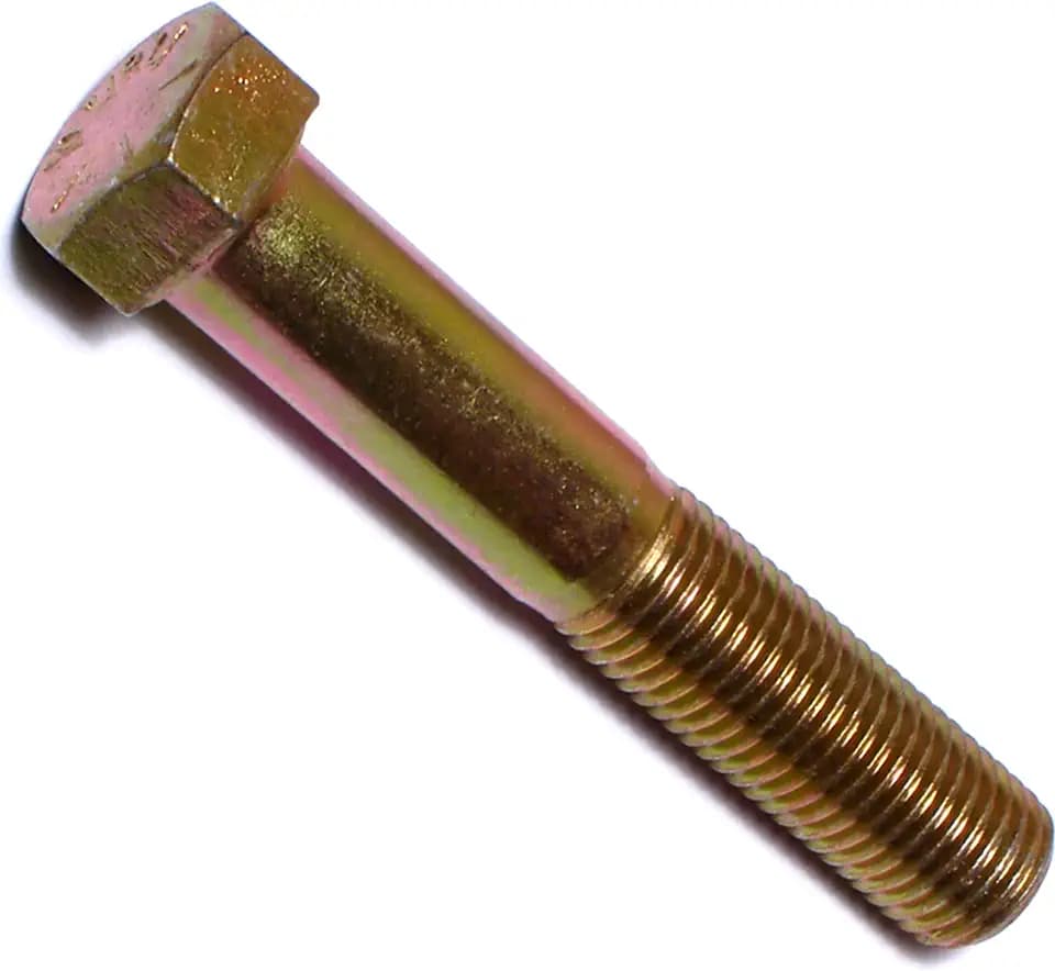 Hard-to-Find Fastener 014973253202 Grade 8 Fine Hex Cap Screws, 7/16-20 x 2-1/2, Piece-5,yellow